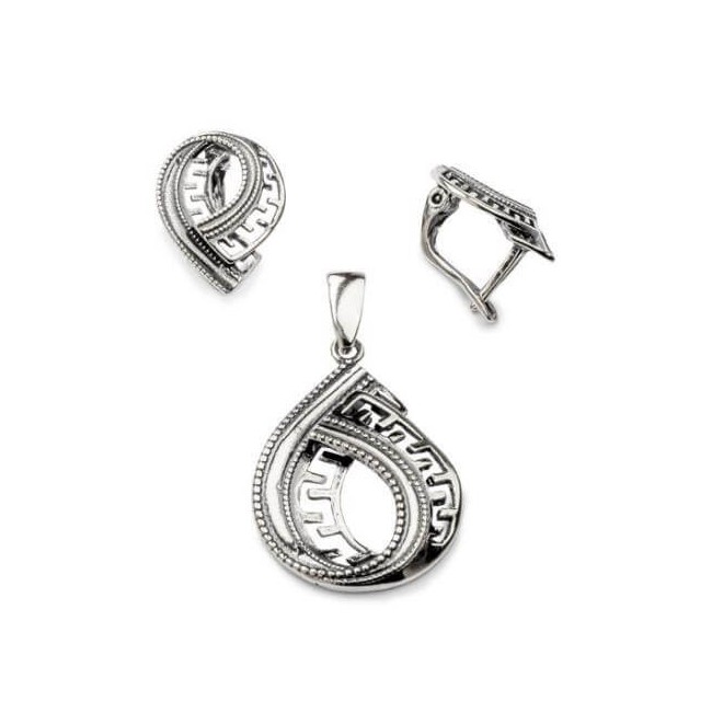 Silver pendant oxidized W 1773