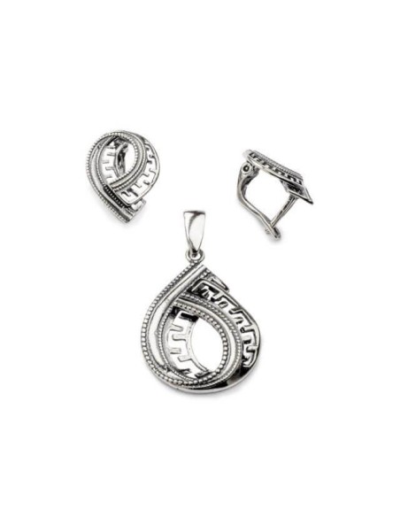 Silver pendant oxidized W 1773