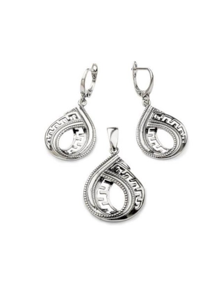 Silver oxidized earrings K 1773