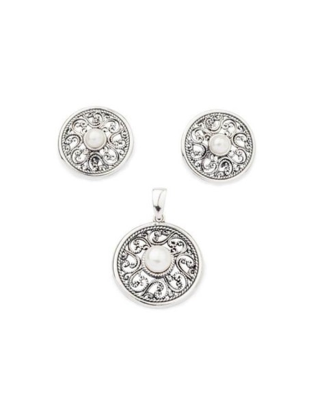 Silver earrings K3 1775 Pearl