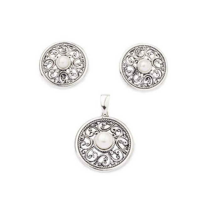 Silver Pendant W 1775 Pearl