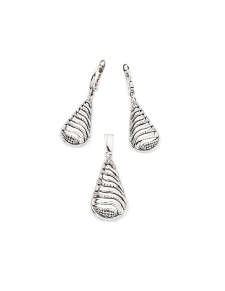 K 1757 oxidized silver earrings