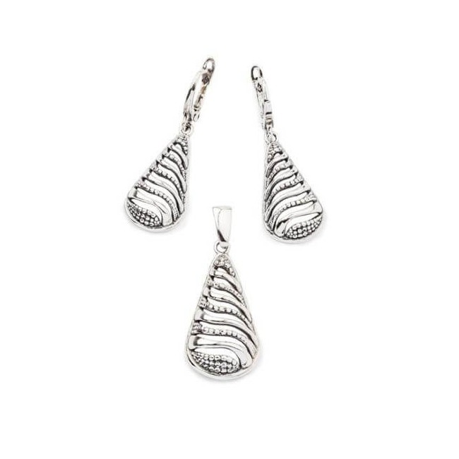 Silver pendant oxidized W 1757