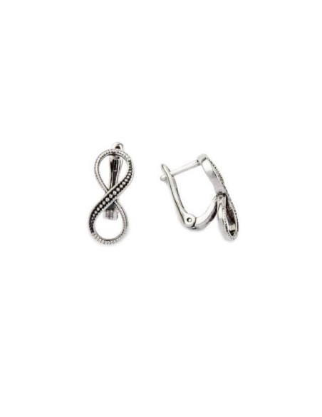 Silver oxidized earrings K3 1788