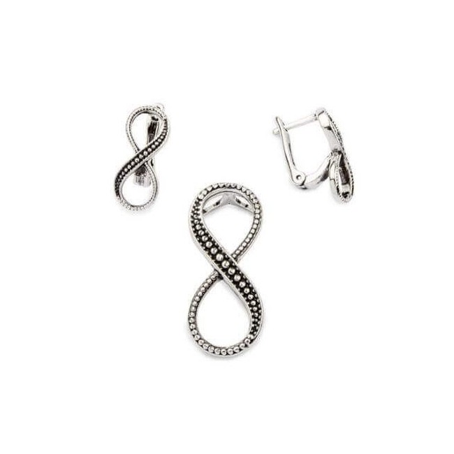 Silver pendant oxidized W 1788