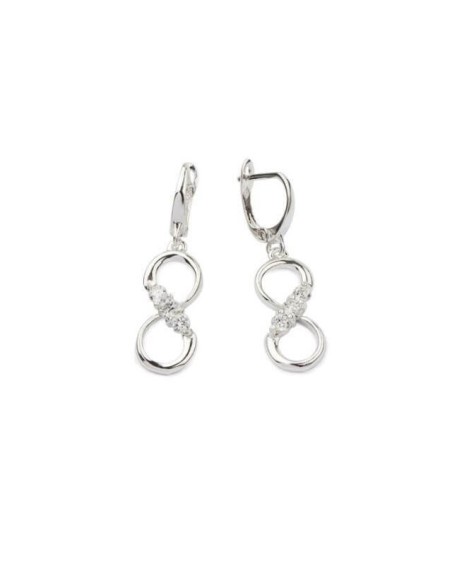 Silver earrings with zircons K 1786 White