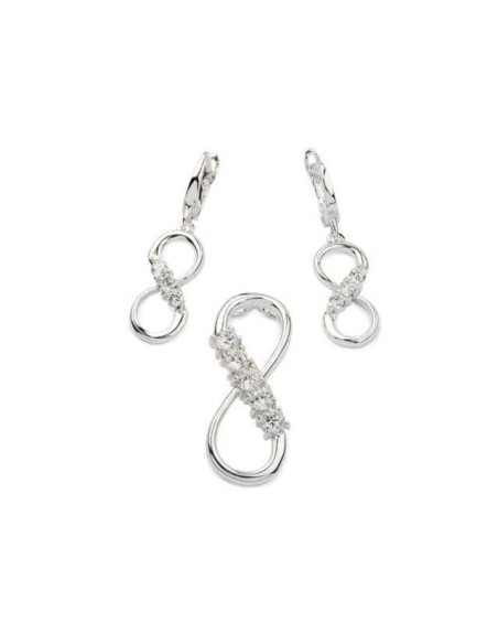 Silver earrings with zircons K 1786