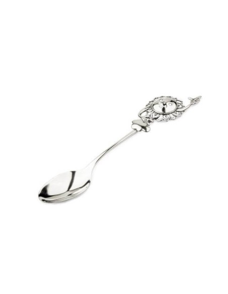 Silver spoon Sun LZ 05 with zircons - a keepsake for baptism