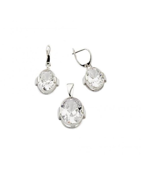Silver earrings with cubic zirconia K 1789 Silver earrings with cubic zirconia K 1789