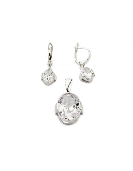 Silver earrings with zircons K2 1789 Silver earrings with zircons K2 1789