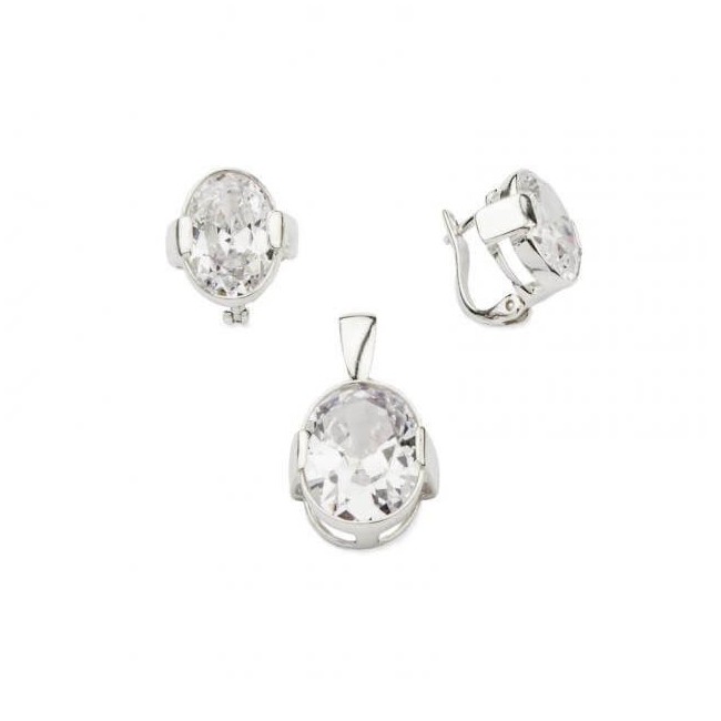 Srebrny wisiorek z cyrkonią W 1789 (większy)|Polcaratdesign.pl Biżuteria