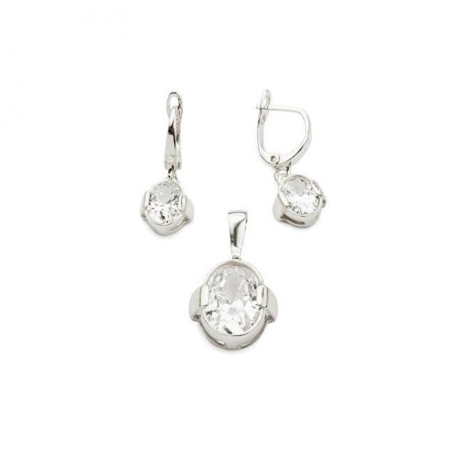 Silver pendant with cubic zirconia W2 1789 (smaller)