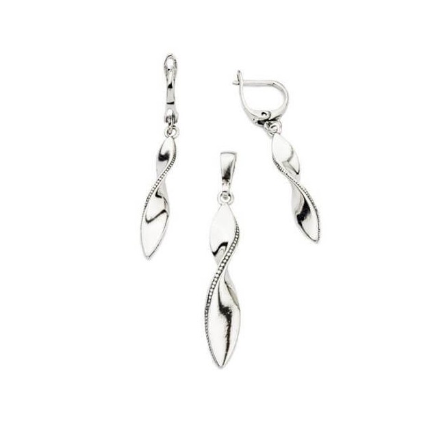 K 1794 oxidized silver earrings