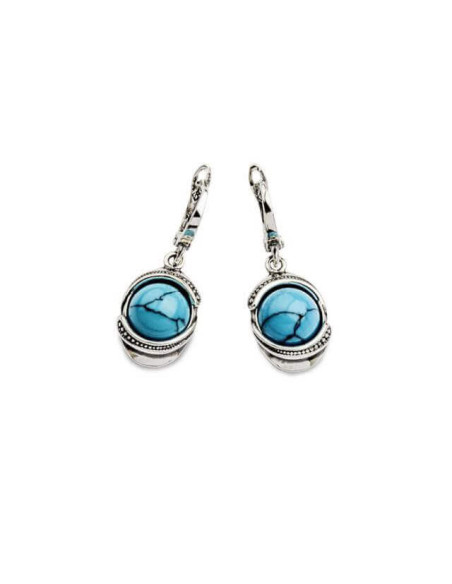 Silver earrings K 1805 Turquoise