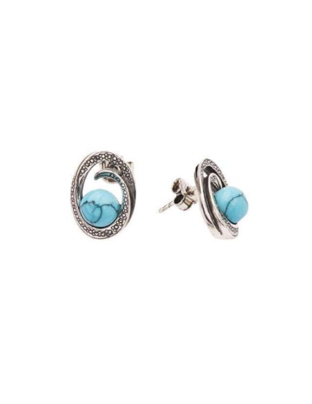Silver turquoise earrings K2 1561