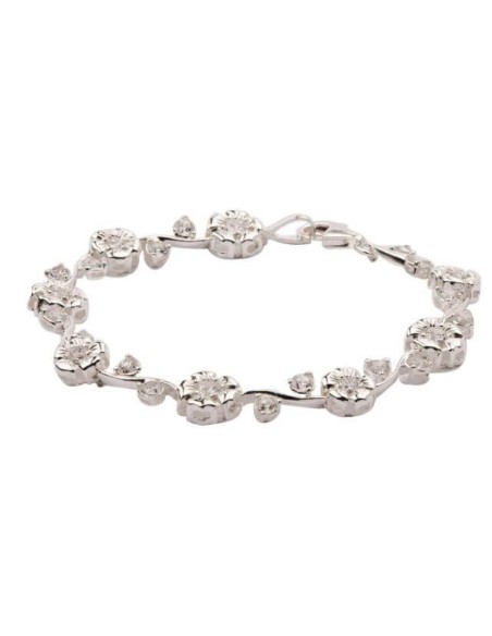 Silver bracelet with zircons L 1651