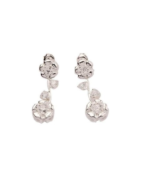 Silver earrings with zircons K 1651 White