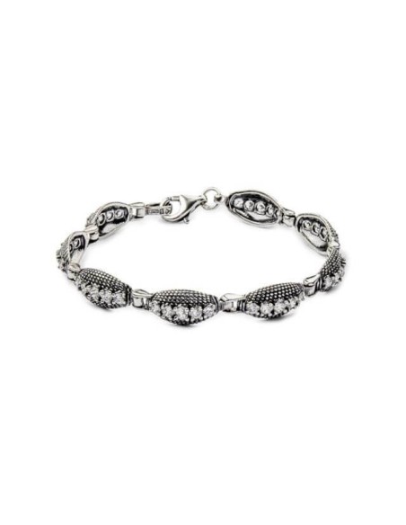Silver bracelet with zircons L 1678