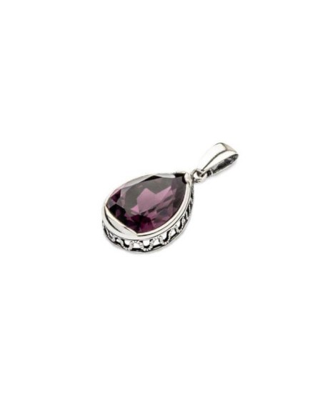 Silver pendant with Swarovski crystals W 1595 Amethyst