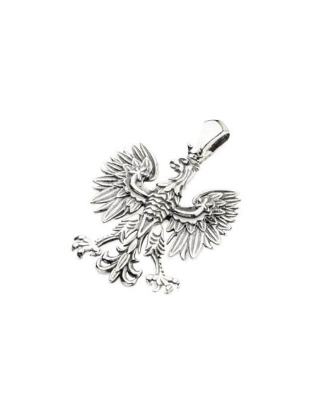 Oxidized silver pendant Eagle W 1656