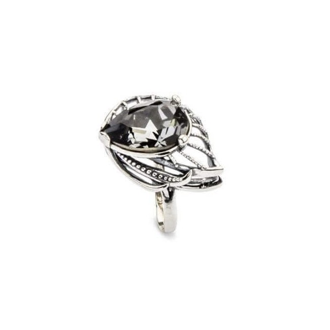 Silver ring with Swarovski crystals PK 1644 Silver Night