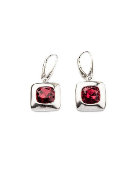 Swarovski Crystal K 1750 Siam Sterling Silver Crystal Earrings