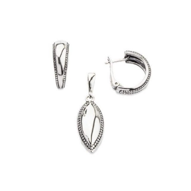 Silver oxidized earrings K3 1815