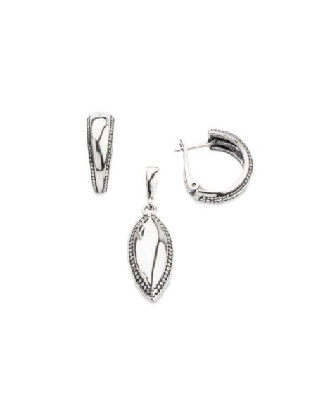 Silver oxidized earrings K3 1815