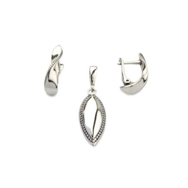 Silver oxidized earrings K3 1794