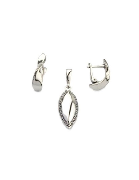 Silver oxidized earrings K3 1794