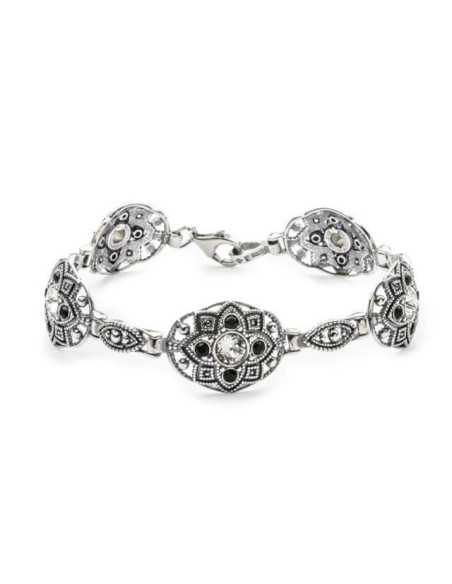 Silver bracelet with Swarovski crystals L 1809 Crystal Jet