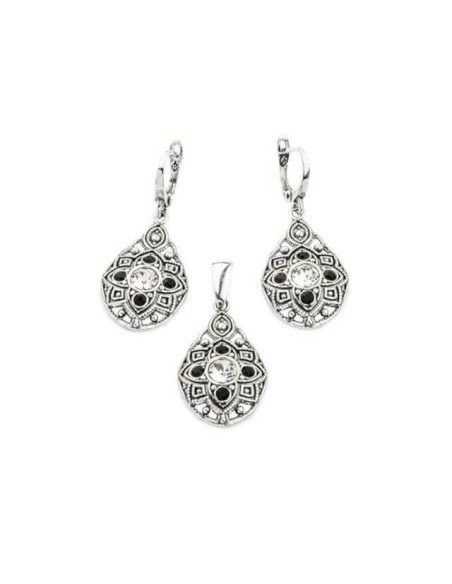 Srebrny oksydowany wisiorek Swarovski W 1809|Polcaratdesign.pl Biżuteria