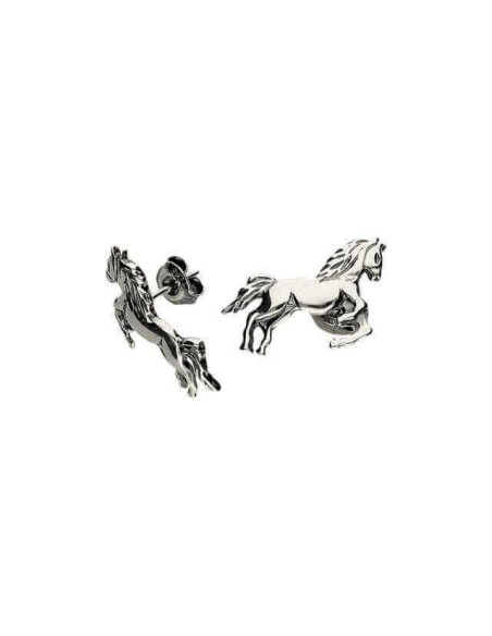 Silver Horse earrings oxidized K3 1780