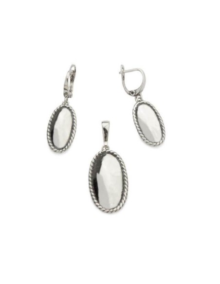 K 1820 oxidized silver earrings