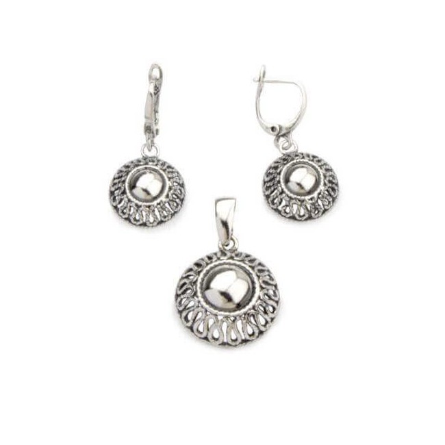 Silver pendant oxidized W 1825