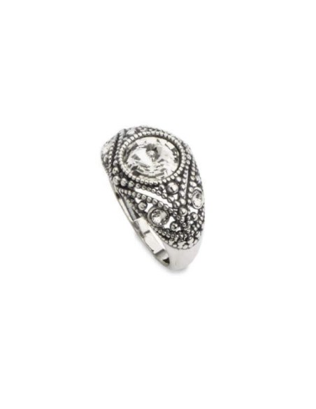 Silver ring with Swarovski crystals PK 1828 Crystal