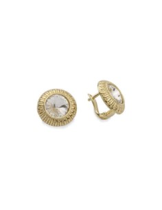 Gold plated silver earrings swarovski K3 1850 crystal