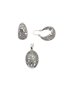 K 1830 oxidized silver earrings 2