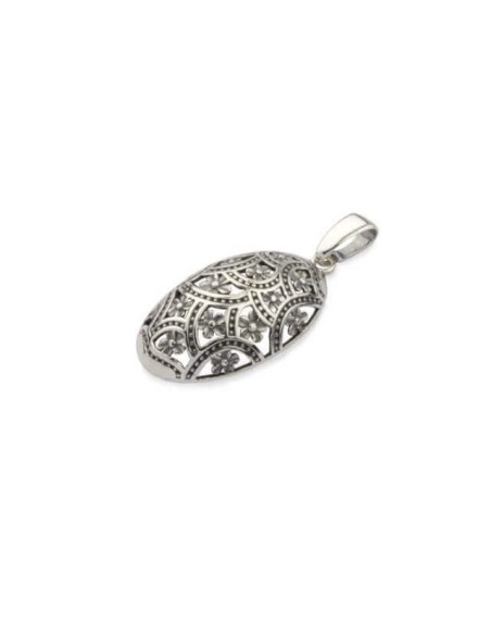 Silver pendant oxidized W 1830