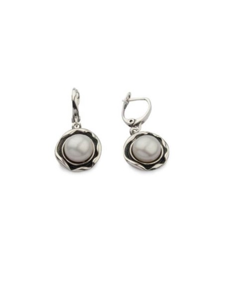 Silver earrings with pearls K 1852 Pearl