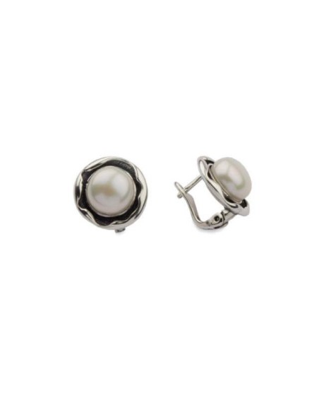 Silver earrings with pearls K3 1852 Pearl