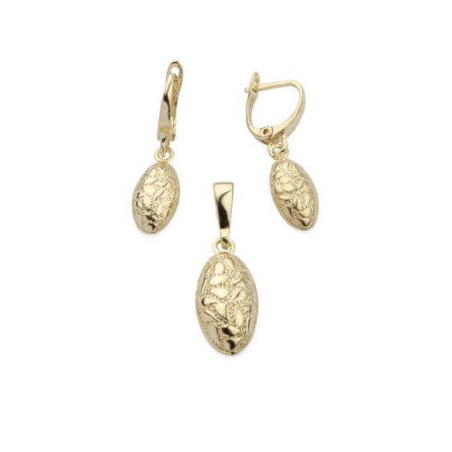 Pozłacane kolczyki srebrne K 1853|Polcaratdesign.pl Biżuteria