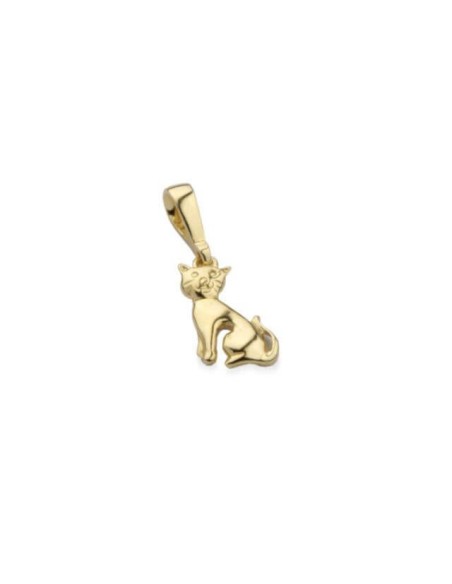 Gold-plated silver pendant Cat W 1204