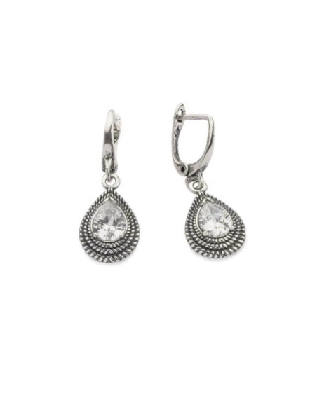 Silver earrings with zircons K 1833 Silver earrings with zircons K 1833