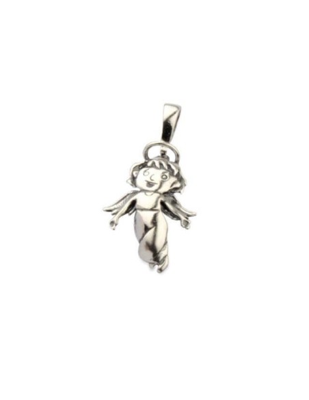 Silver oxidized pendant Angel W 1208