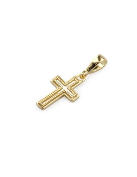 Gold plated silver cross pendant W 1215