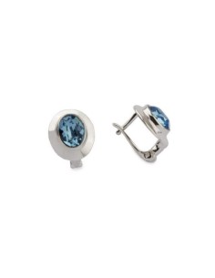 Swarovski Crystal K3 1860 Aquamarine Silver Crystal Earrings