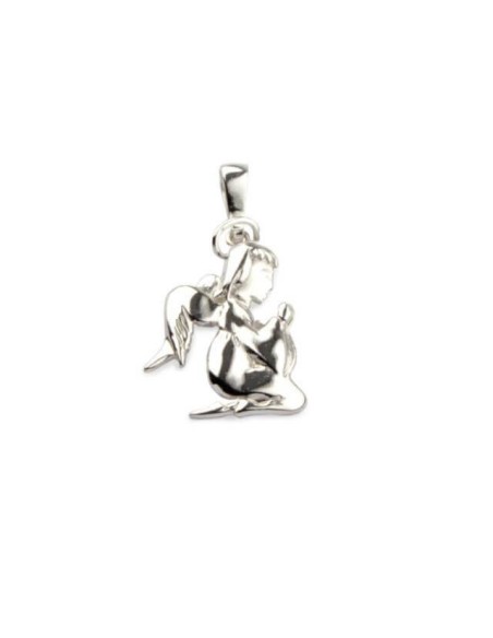 Silver rhodium-plated pendant Angel W 1207 Silver rhodium-plated pendant Angel W 1207