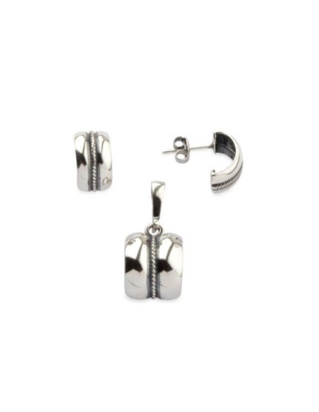 Silver earrings oxidized K 1851