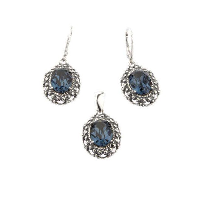 Swarovski Oval Crystal Silver Earrings K 1727